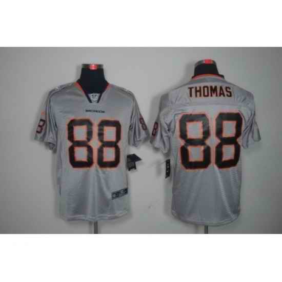 Nike Denver Broncos 88 Demaryius Thomas Grey Elite Lights Out NFL Jersey